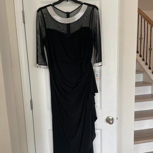 SIZE 14W R&M RICHARDS Style 5925 BLACK MOTHER OF BRIDE DRESS